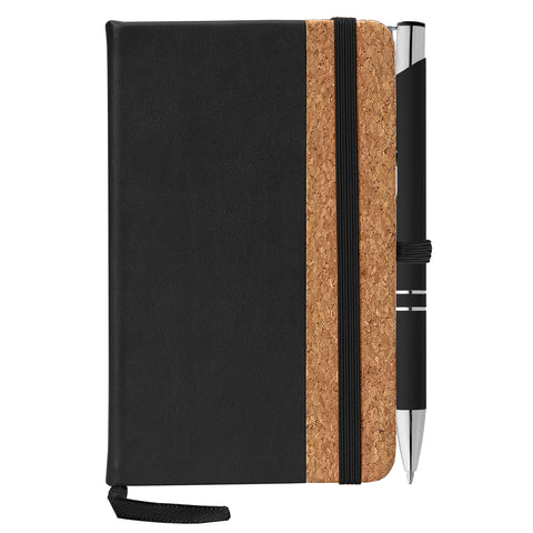 Custom Miller Cork Notebook & Tres-Chic Pen Gift Set ColorJet
