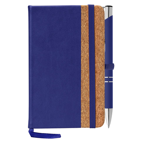 Custom Miller Cork Notebook & Tres-Chic Pen Gift Set ColorJet