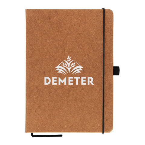 Logoed Carson 5.8" x 8.3" Recycled PU Leather Notebook