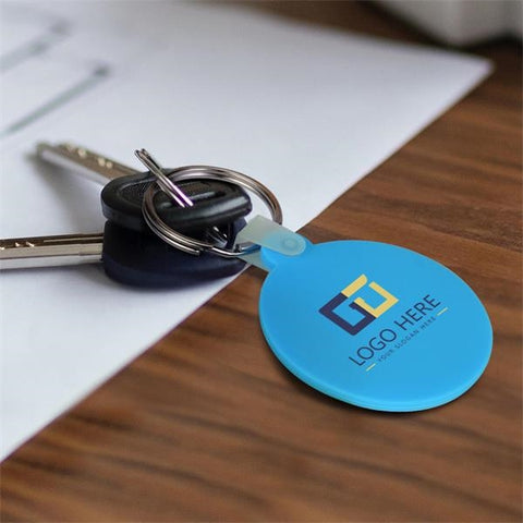 Custom Round Silicone Keychain