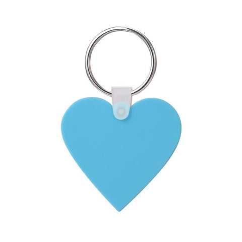 Promo Heart Shaped Silicone Key Tag Printed