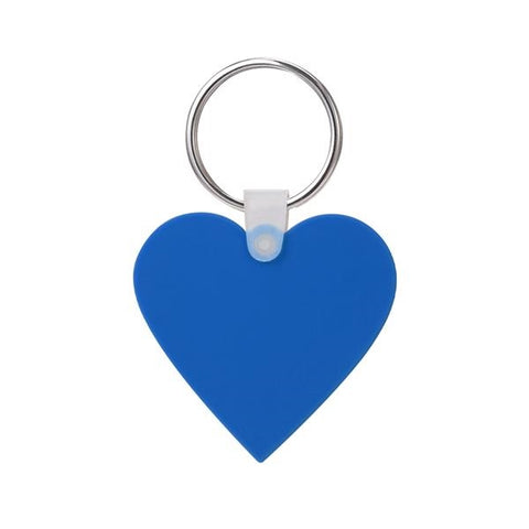 Promo Heart Shaped Silicone Key Tag Printed