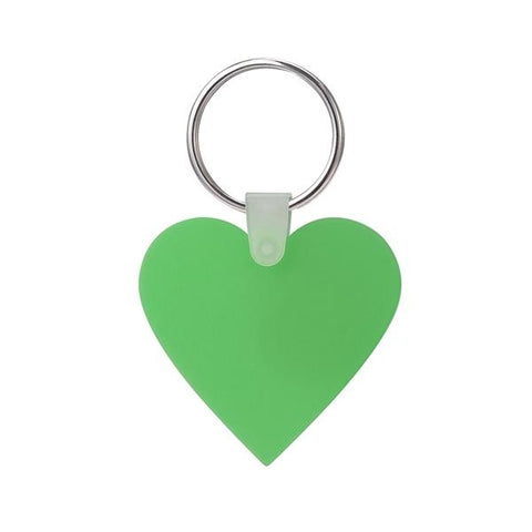 Promo Heart Shaped Silicone Key Tag Printed