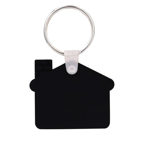 House Shape Silicone Keychain with Logo