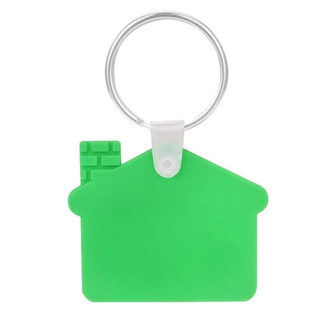 House Shape Silicone Keychain with Logo
