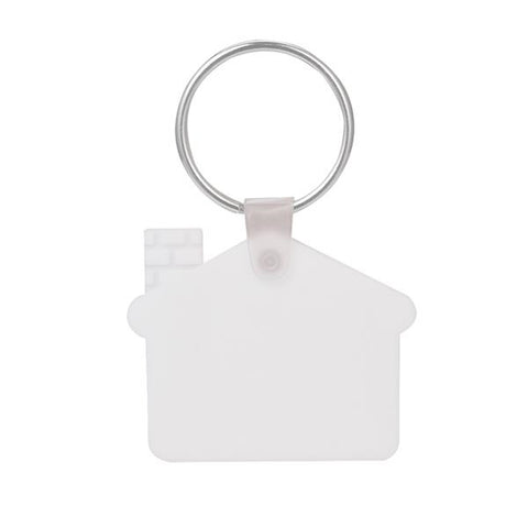 House Shape Silicone Keychain with Logo