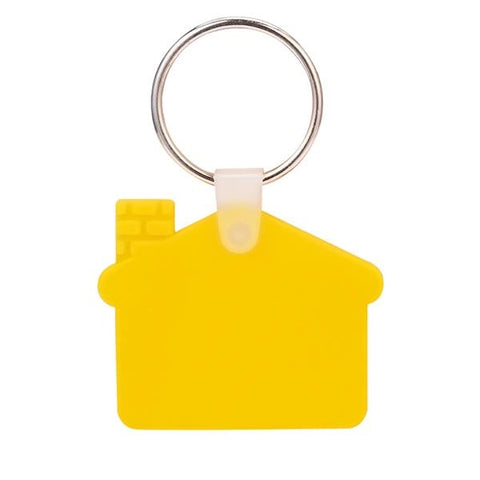 House Shape Silicone Keychain with Logo