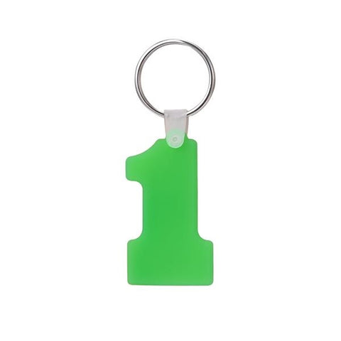Printed Number One Custom Soft Keychains
