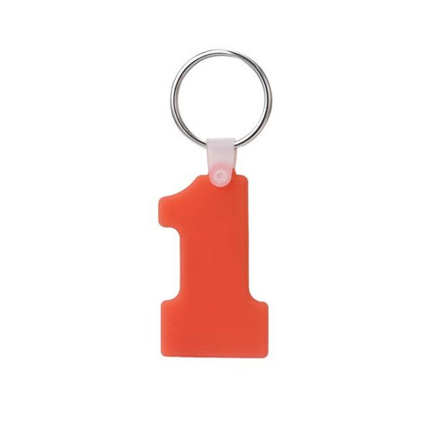 Printed Number One Custom Soft Keychains
