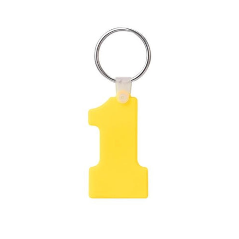 Printed Number One Custom Soft Keychains