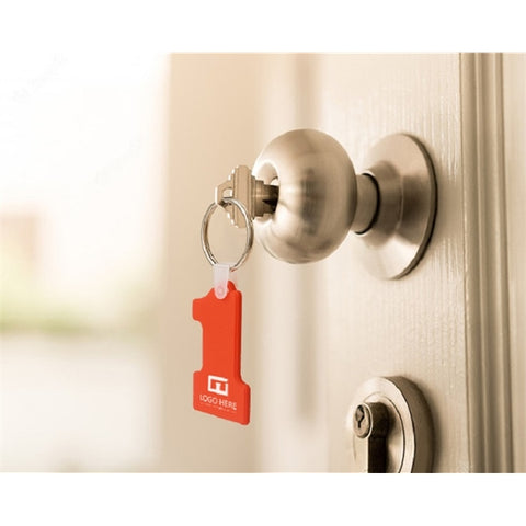 Printed Number One Custom Soft Keychains