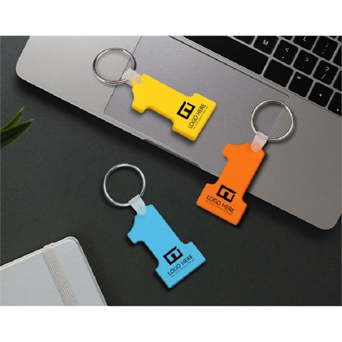 Printed Number One Custom Soft Keychains