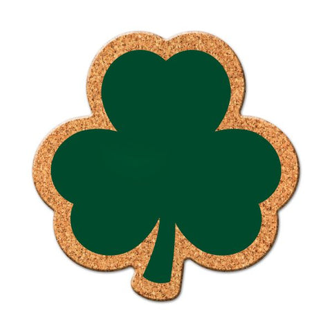 Custom Shamrock Cork Coaster