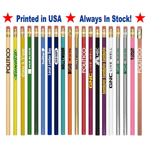 Custom High Quality Imported Round Pencils Union Printed
