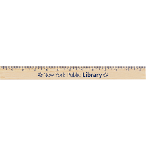 Personalized 12" Natural Finish Ruler Printed