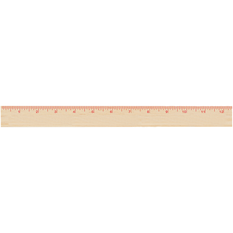 Personalized 12" Natural Finish Ruler Printed
