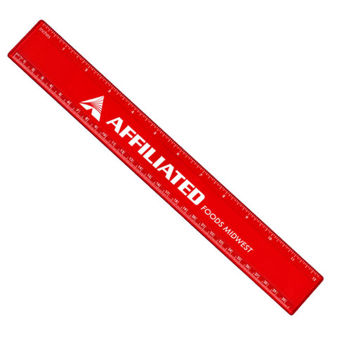 Promotional Ruler 12" Transparent Red