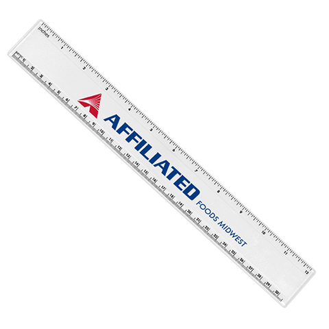Promotional Ruler 12" White