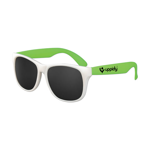 Branded White Frame Classic Sunglasses