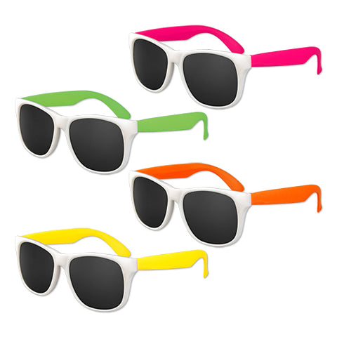 Branded White Frame Classic Sunglasses
