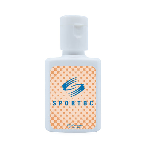 Custom SPF 30 Square Sunscreen 0.5 oz. Bottle