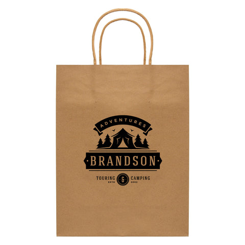 Personalized Kraft Paper Bag 9.4"w x 12.12"h Printed