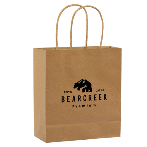 Personalized Kraft Paper Bag 7.5"w x 8.3"h Printed