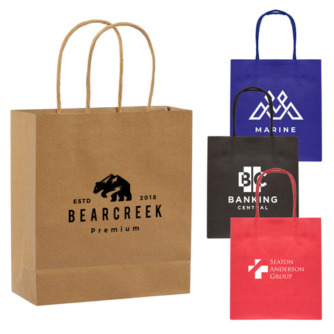 Personalized Kraft Paper Bag 7.5"w x 8.3"h Printed