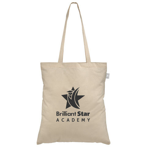 Personalized Geo 5 oz. Recycled Cotton Tote Bag Printed