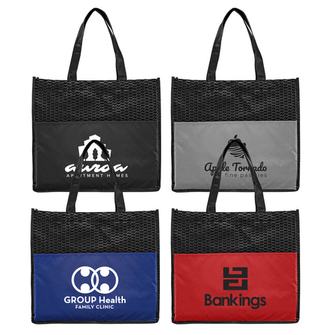 Promotional Plaza Deluxe Non-Woven Convention Tote Bag Printed