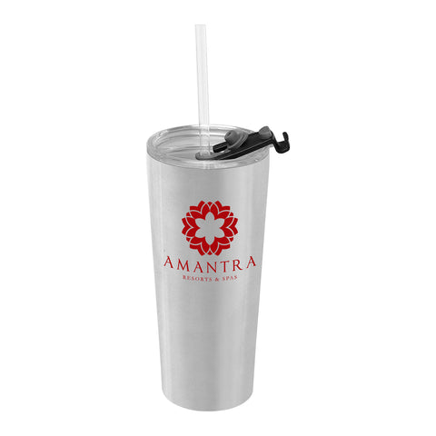 Personalized Excalibur 22 oz. Double-Wall Stainless Tumbler with Straw