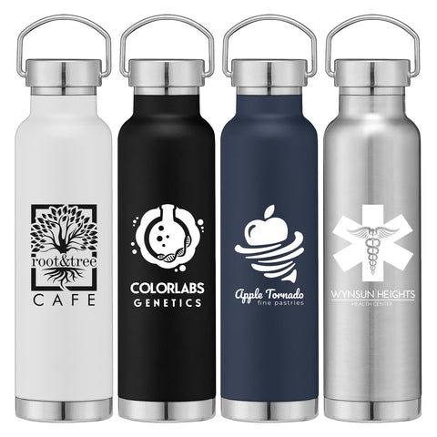 Custom Apollo 22 oz. Double Wall Stainless Steel Water Bottle with Lid