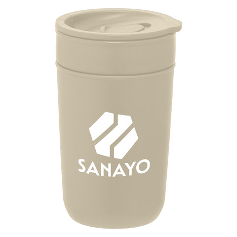 Custom Danube 12 oz. Ceramic Tumbler with Recycled Plastic Exterior & Lid