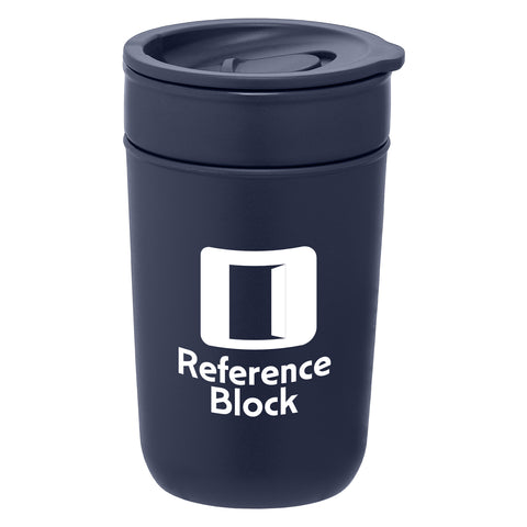 Custom Danube 12 oz. Ceramic Tumbler with Recycled Plastic Exterior & Lid