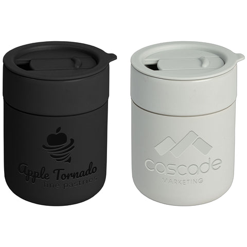 Personalized Obsidian 9 oz. Ceramic and Silicone Mug Laser Engraved