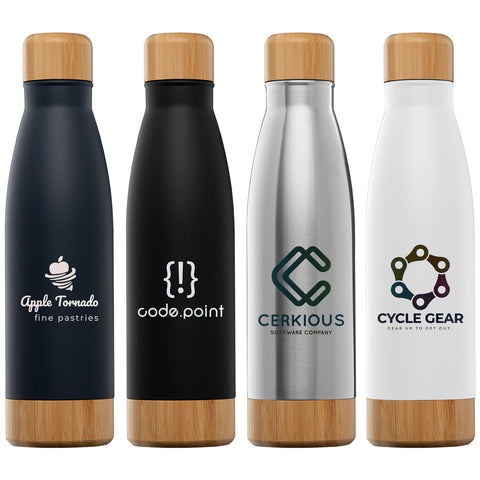 Personalized Ibiza Bamboo 22 oz. Double-Wall Stainless Bottle