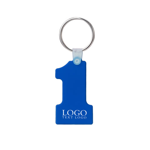 Printed Number One Custom Soft Keychains