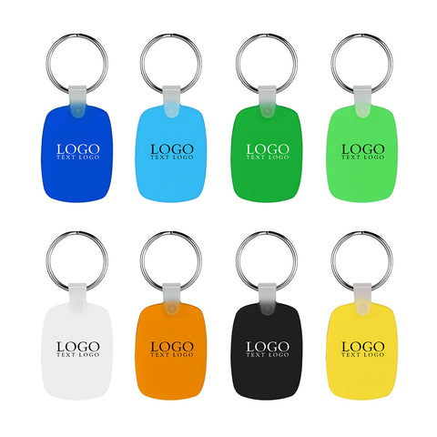 Custom Oval Shaped Silicone Keychain