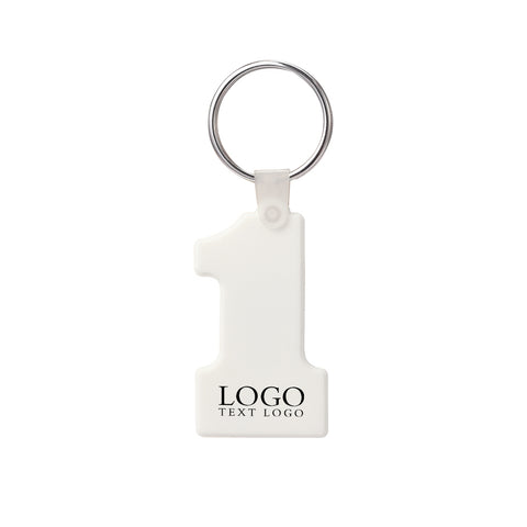 Printed Number One Custom Soft Keychains