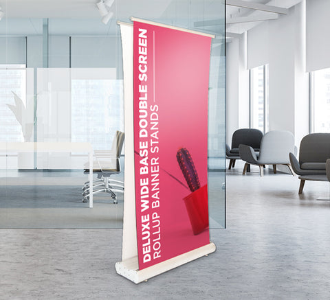 Promotional Double sided Retractable Banner Stands 2.5' x 6.5'