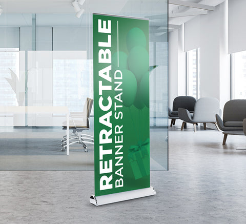 Custom Printed High Quality Retractable Banner Stands 24" x 78"