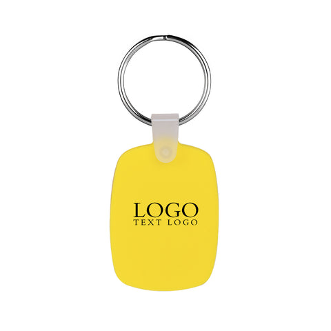 Custom Oval Shaped Silicone Keychain