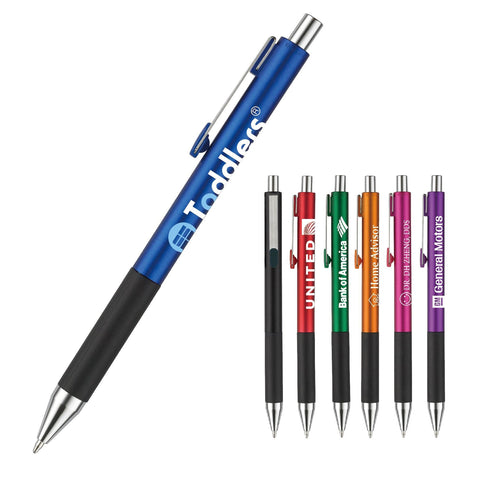 Personalized Shiner Metallic Click Pen Imprinted