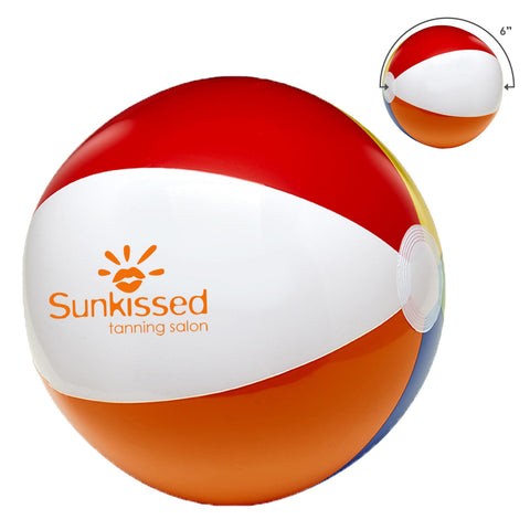 Personalized 6" Multi-Colored Beach Ball