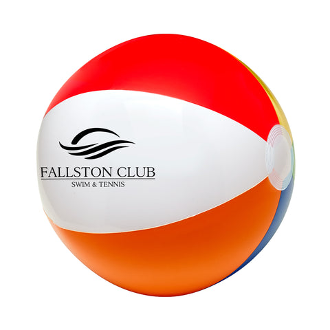 Branded 12" Multi-Colored Beach Ball