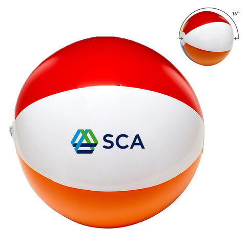 Imprinted 16" Multi-Colored Beach Ball