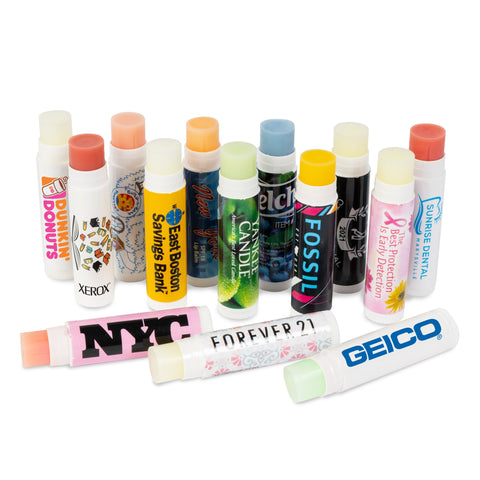 Promotional Lip Balm SPF15 Printed with your Imprint USA Made Lip Balm