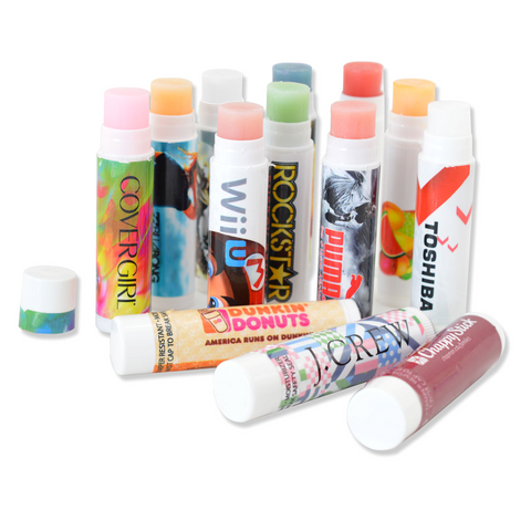Promotional Lip Balm SPF15 Printed with your Imprint USA Made Lip Balm