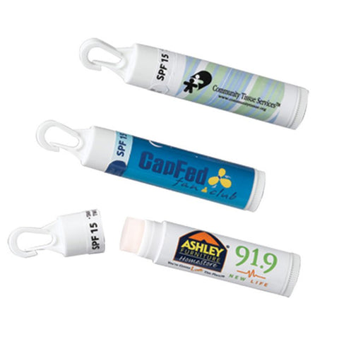 Custom Lip Balm SPF15 with Clip USA Made Printed with your Imprint