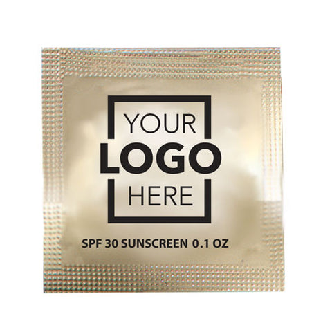 Custom Small Sunscreen Packets SPF30 (USA MADE)